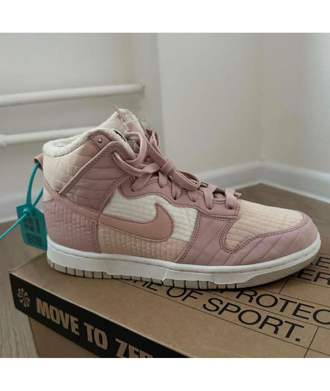 NIKE Розовые текстильные кроссовки, фото 6
