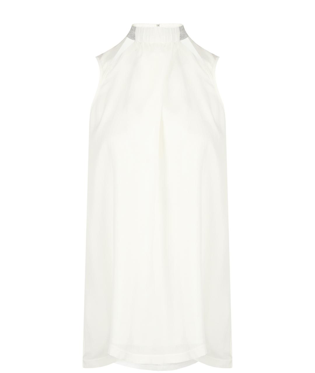 FABIANA FILIPPI Белая шелковая блузы, фото 1