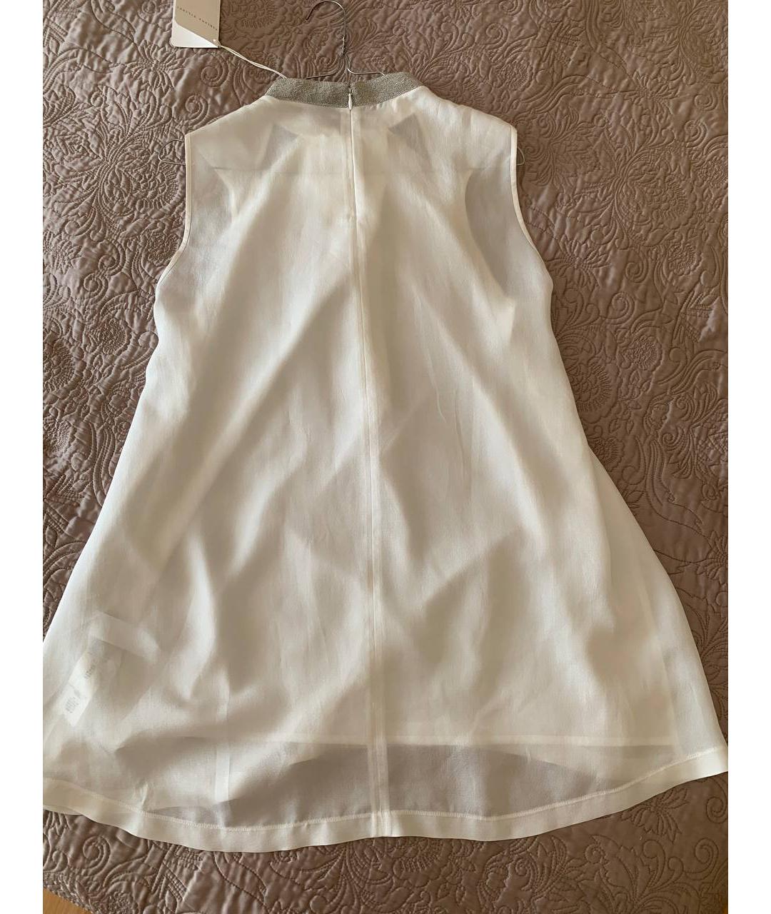 FABIANA FILIPPI Белая шелковая блузы, фото 2