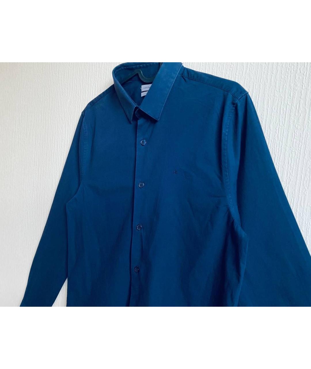 CALVIN KLEIN JEANS Темно-синяя хлопковая кэжуал рубашка, фото 5