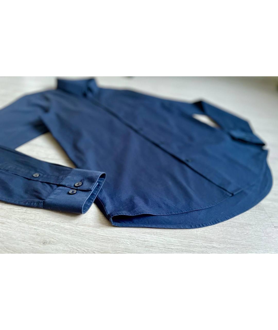 CALVIN KLEIN JEANS Темно-синяя хлопковая кэжуал рубашка, фото 4