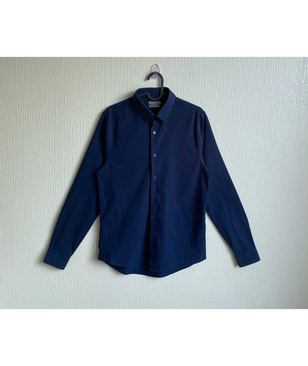 CALVIN KLEIN JEANS Темно-синяя хлопковая кэжуал рубашка, фото 8