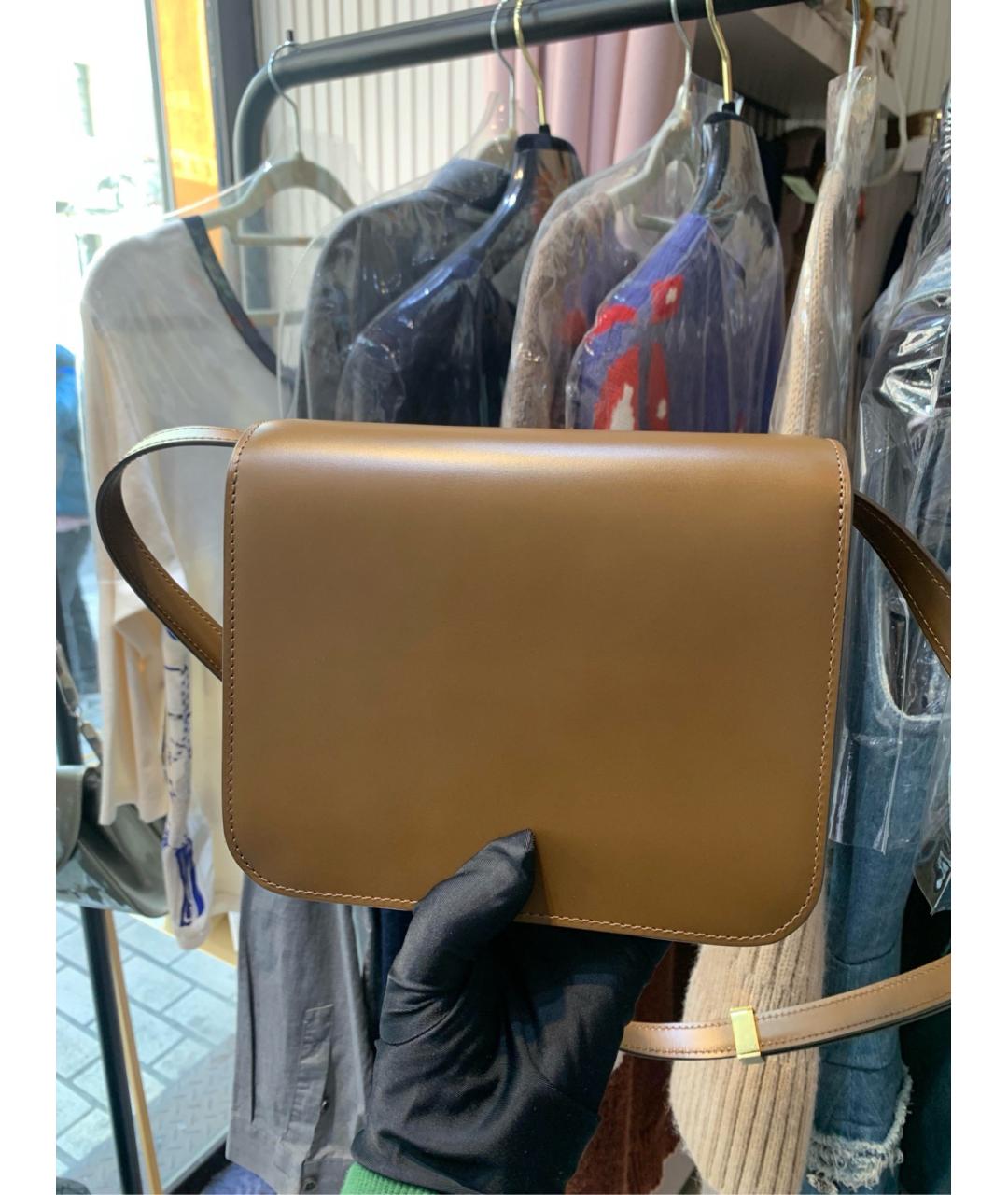 CELINE PRE-OWNED Коричневая кожаная сумка через плечо Box для женщин –  купить в интернет магазине с доставкой