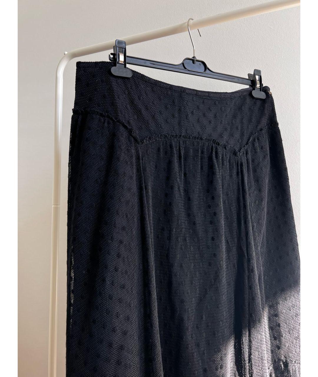 SONIA RYKIEL Черная сетчатая юбка макси, фото 4