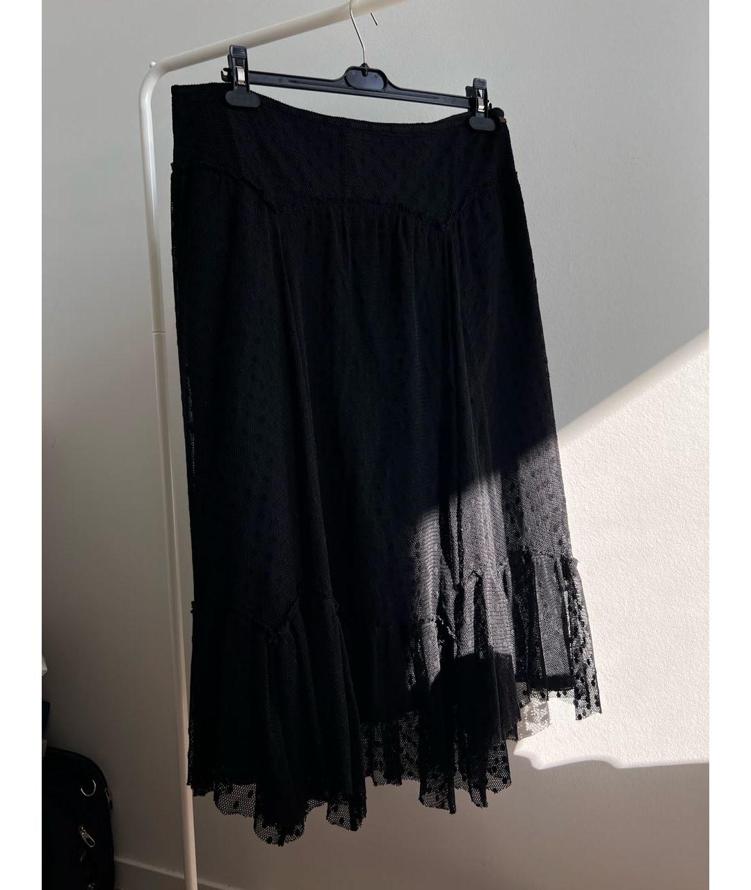 SONIA RYKIEL Черная сетчатая юбка макси, фото 5