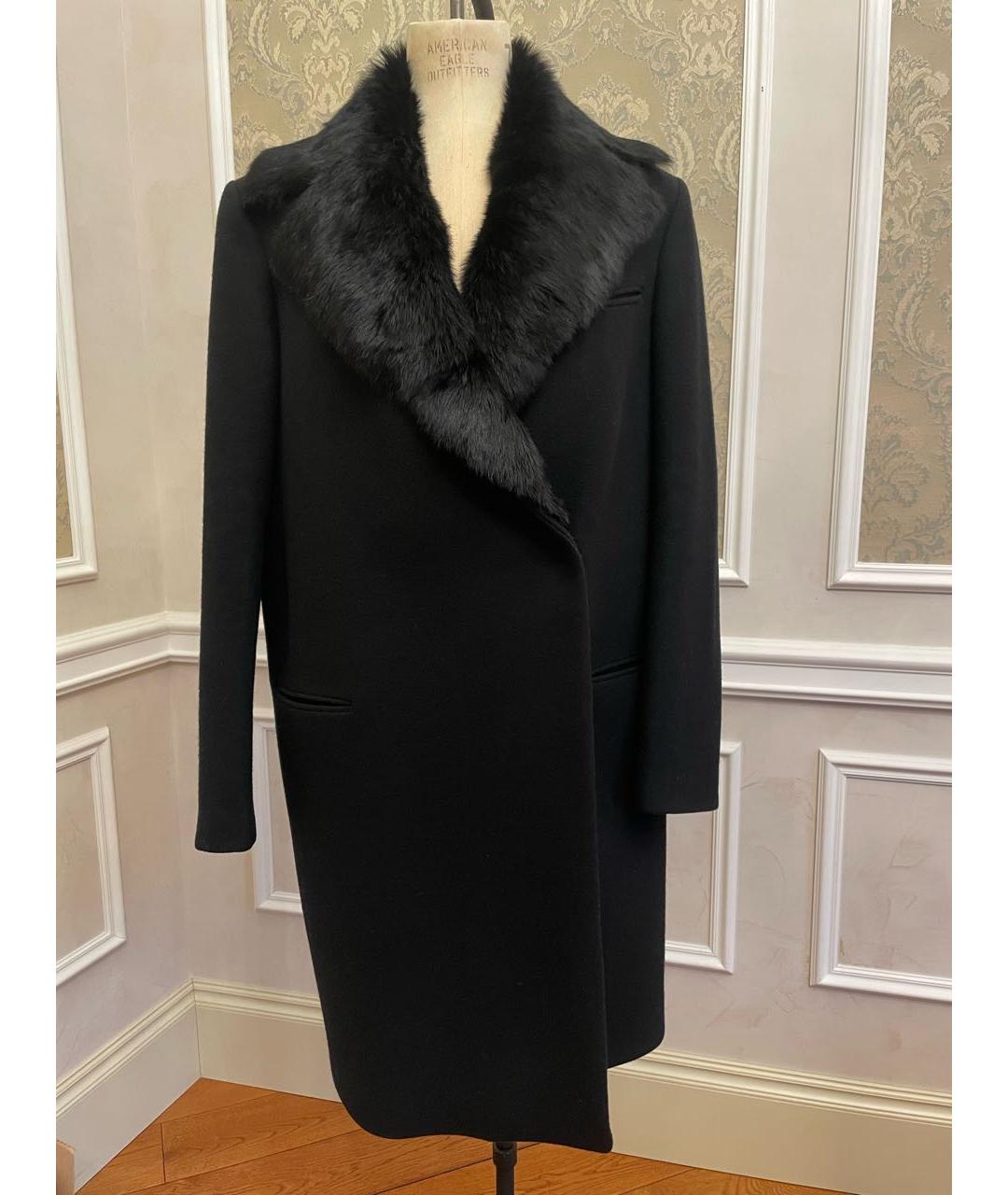 CELINE Черное шерстяное пальто, фото 6