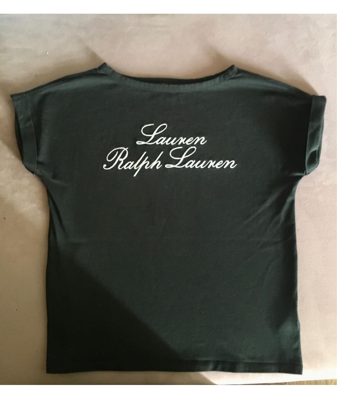 RALPH LAUREN Черная хлопковая футболка, фото 6
