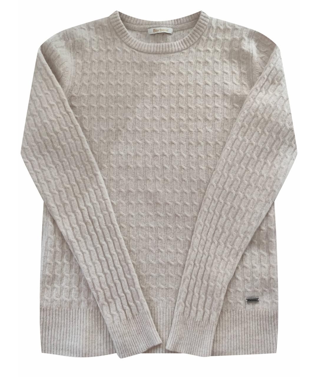 BARBOUR Бежевый шерстяной джемпер / свитер, фото 1