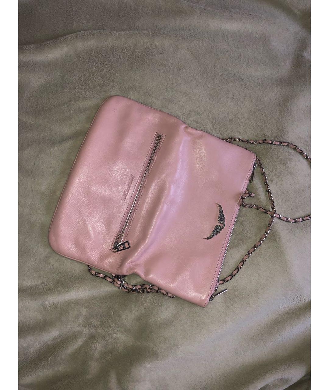 ZADIG & VOLTAIRE Розовая кожаная сумка через плечо, фото 3