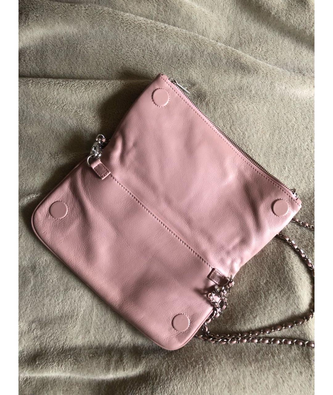 ZADIG & VOLTAIRE Розовая кожаная сумка через плечо, фото 6