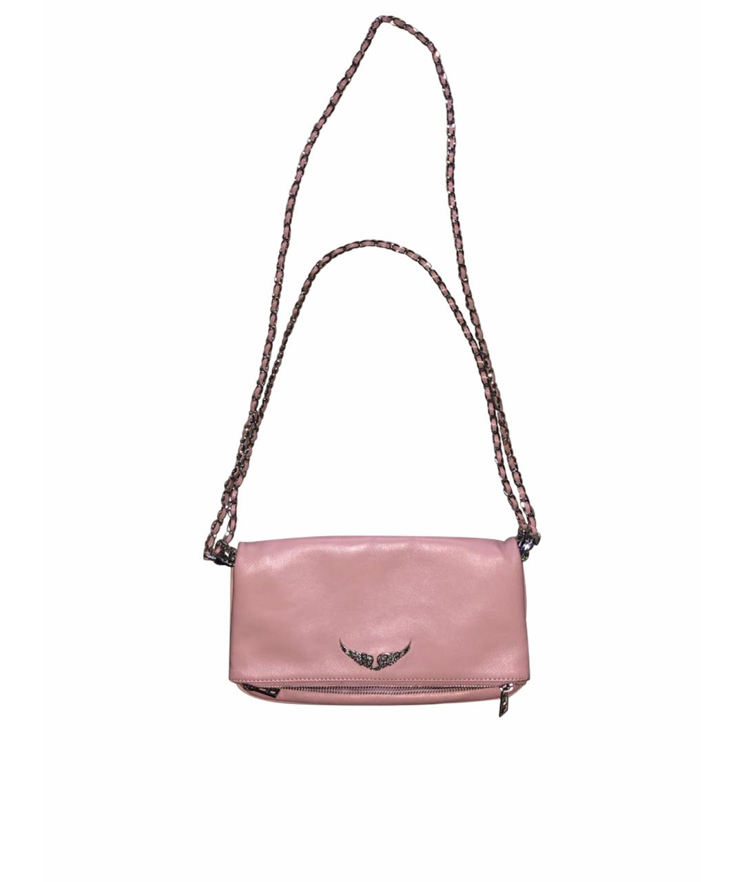 ZADIG & VOLTAIRE Розовая кожаная сумка через плечо, фото 1