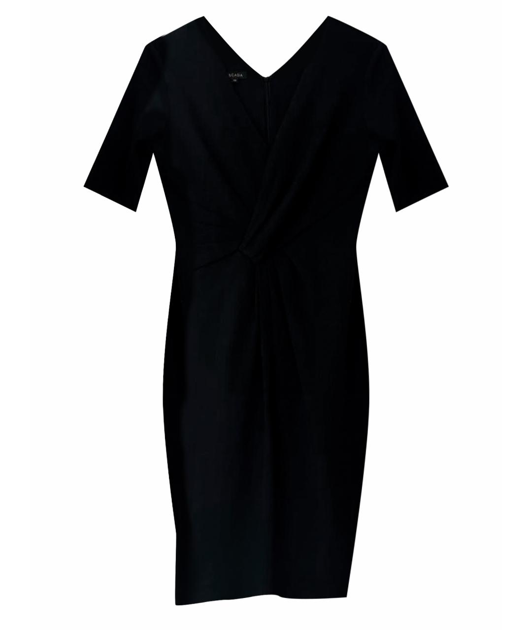 ESCADA Черное хлопковое повседневное платье, фото 1