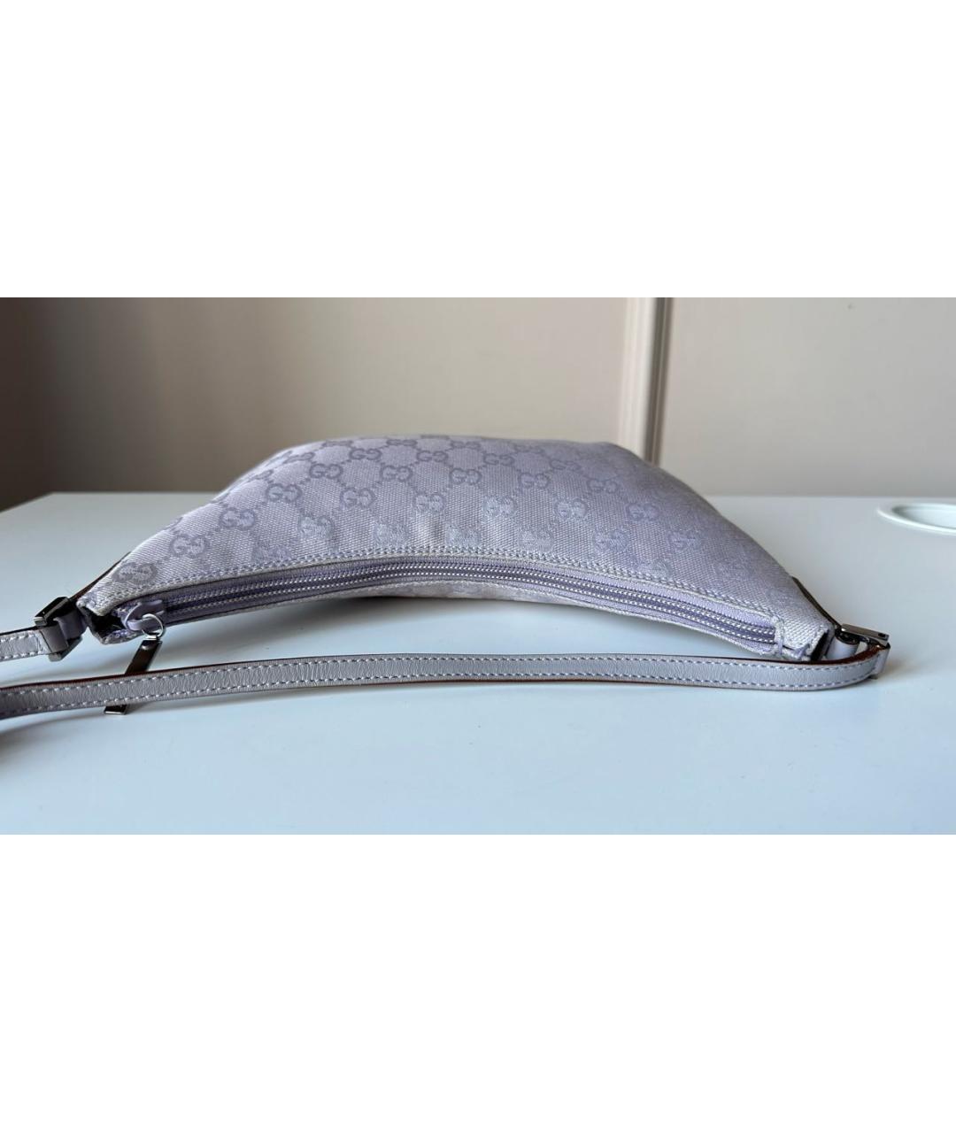 GUCCI Фиолетовая тканевая сумка с короткими ручками, фото 6