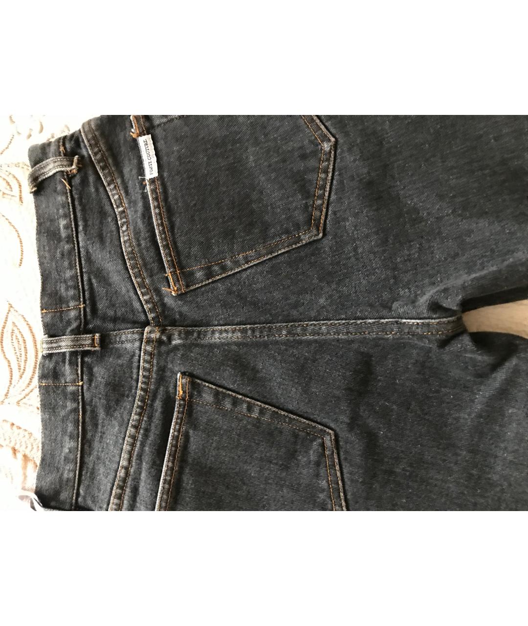 FORTE COUTURE Антрацитовые хлопковые прямые джинсы, фото 8