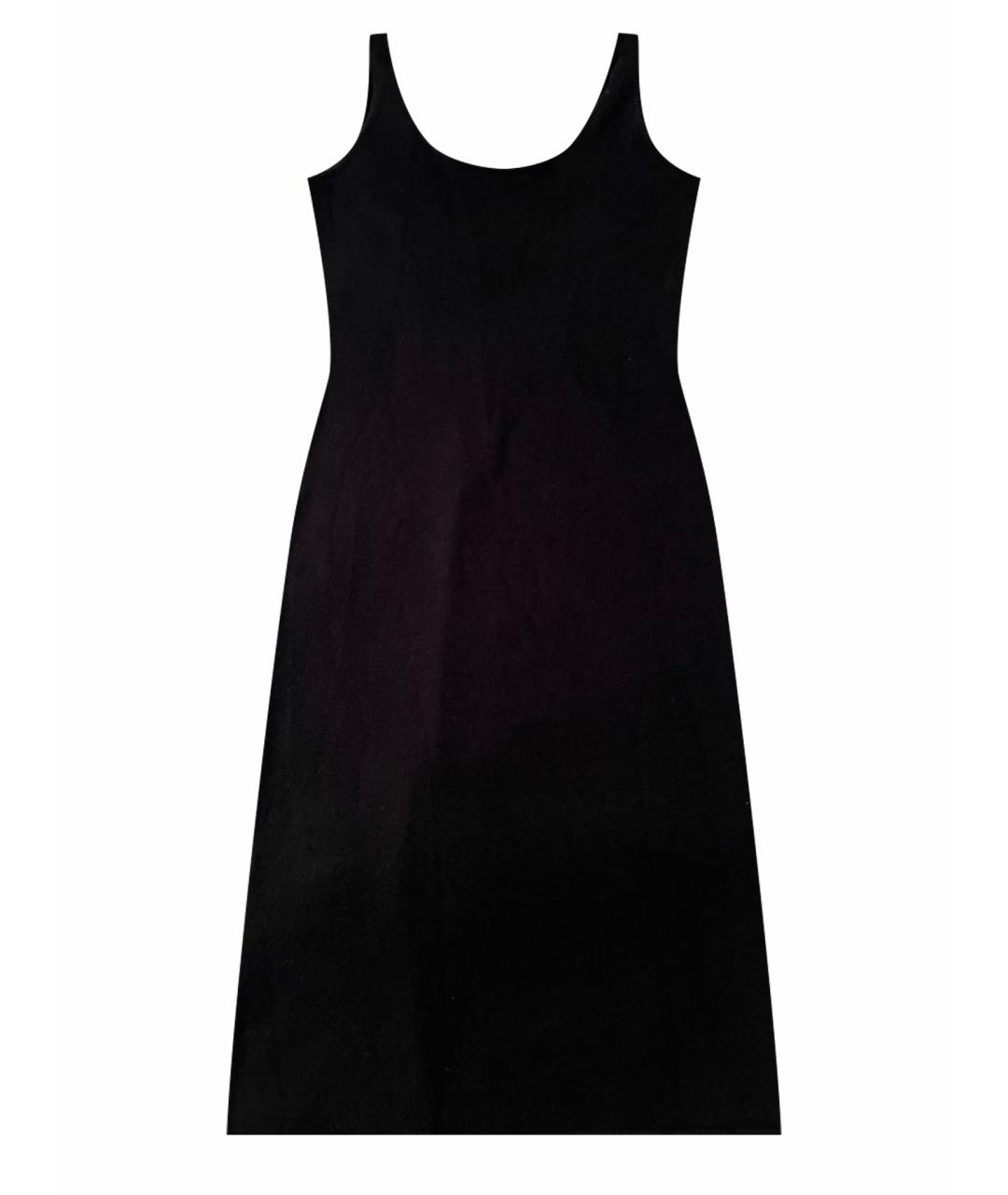 RALPH LAUREN Черное кашемировое коктейльное платье, фото 1