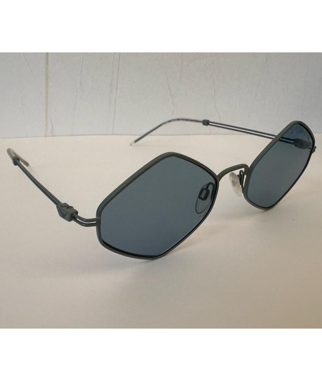 EMPORIO ARMANI Серые металлические солнцезащитные очки, фото 2
