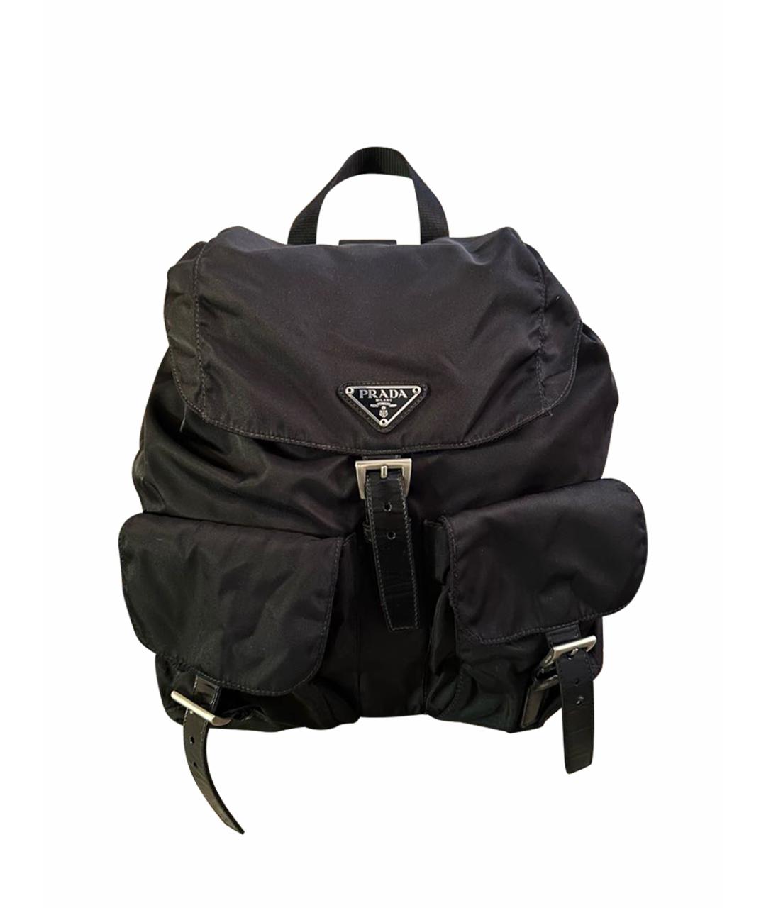 PRADA Черный тканевый рюкзак, фото 1