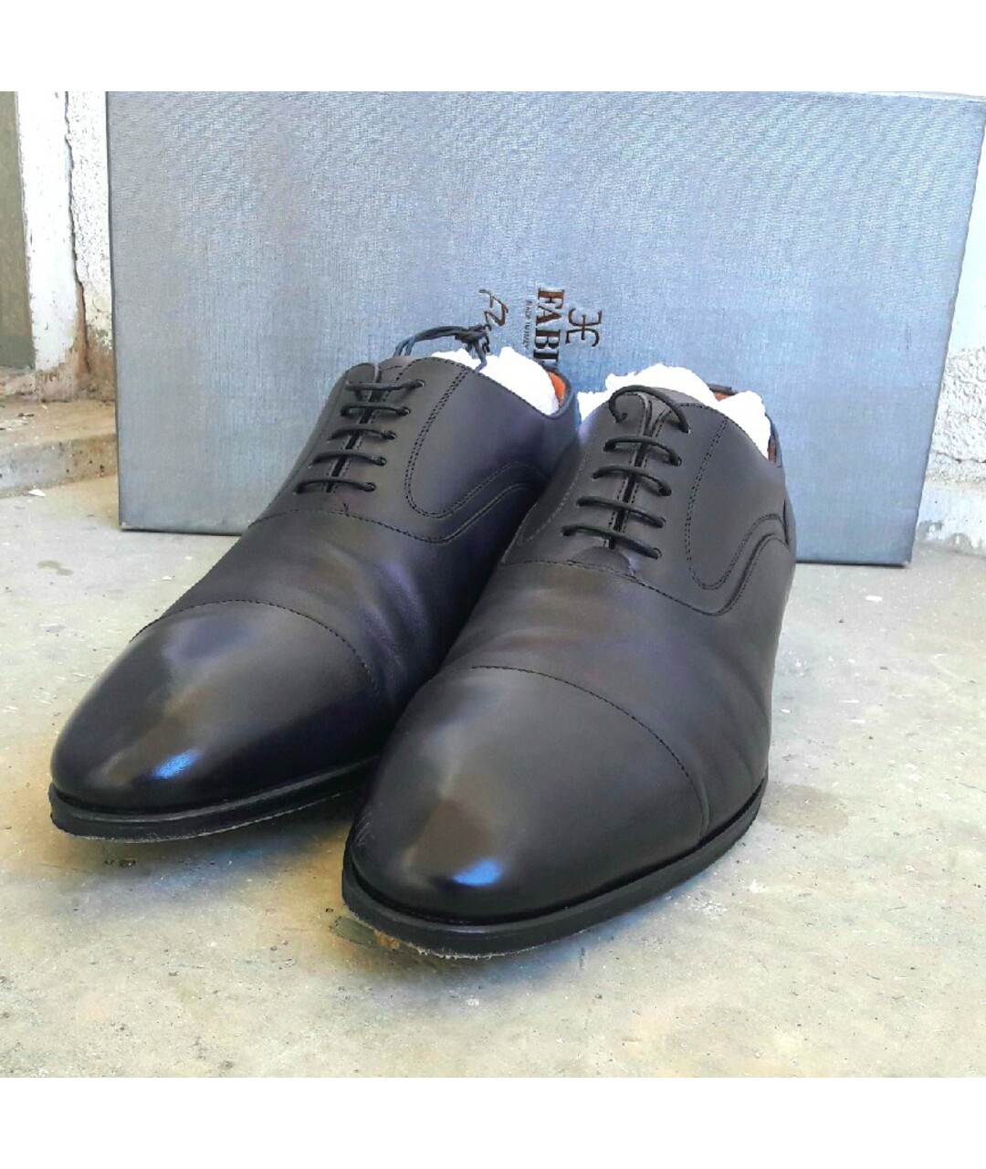 FABI Темно-синие кожаные туфли, фото 8