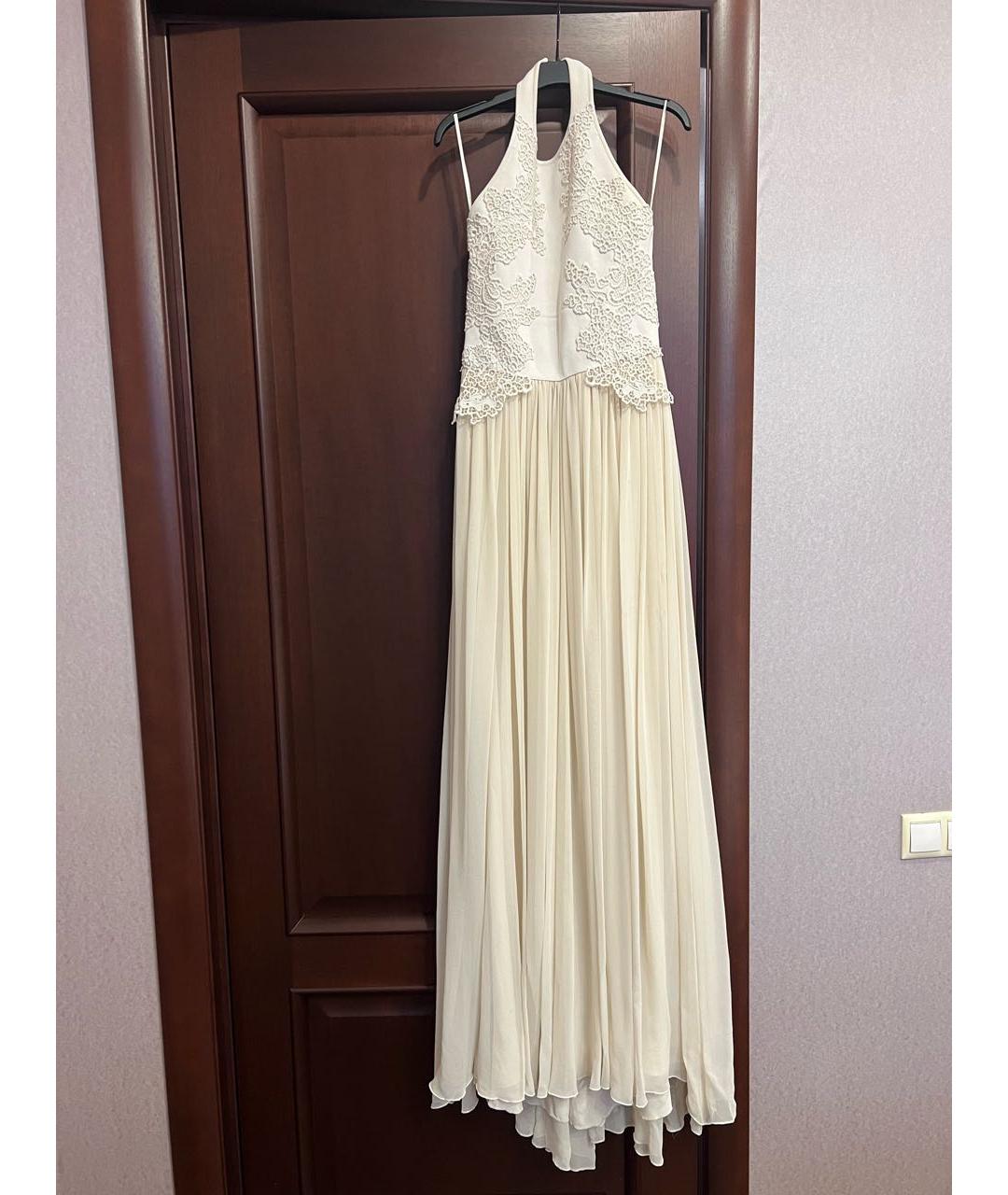 ELIE SAAB Бежевое шелковое вечернее платье, фото 2