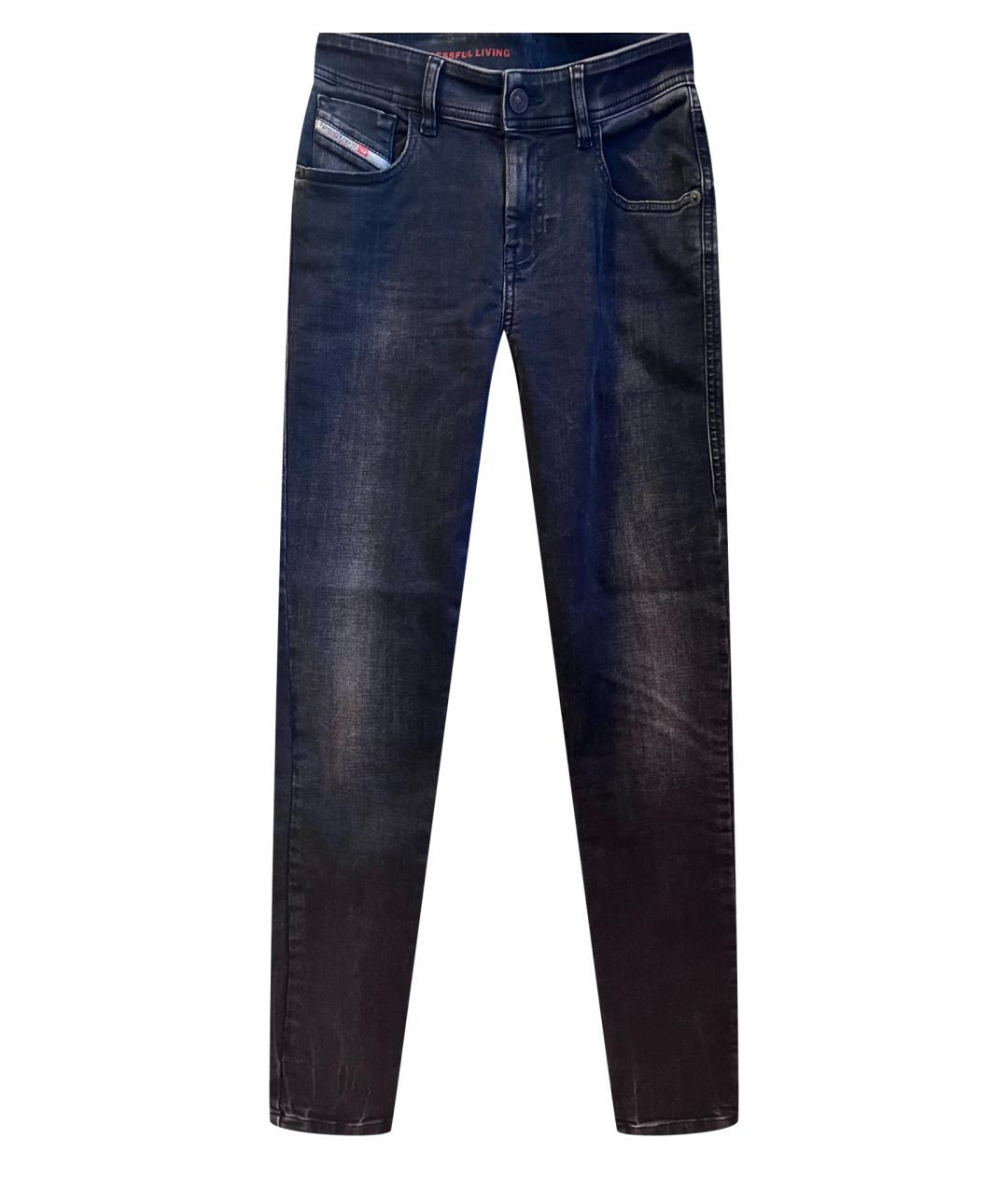 DIESEL Серые хлопко-эластановые джинсы слим, фото 1