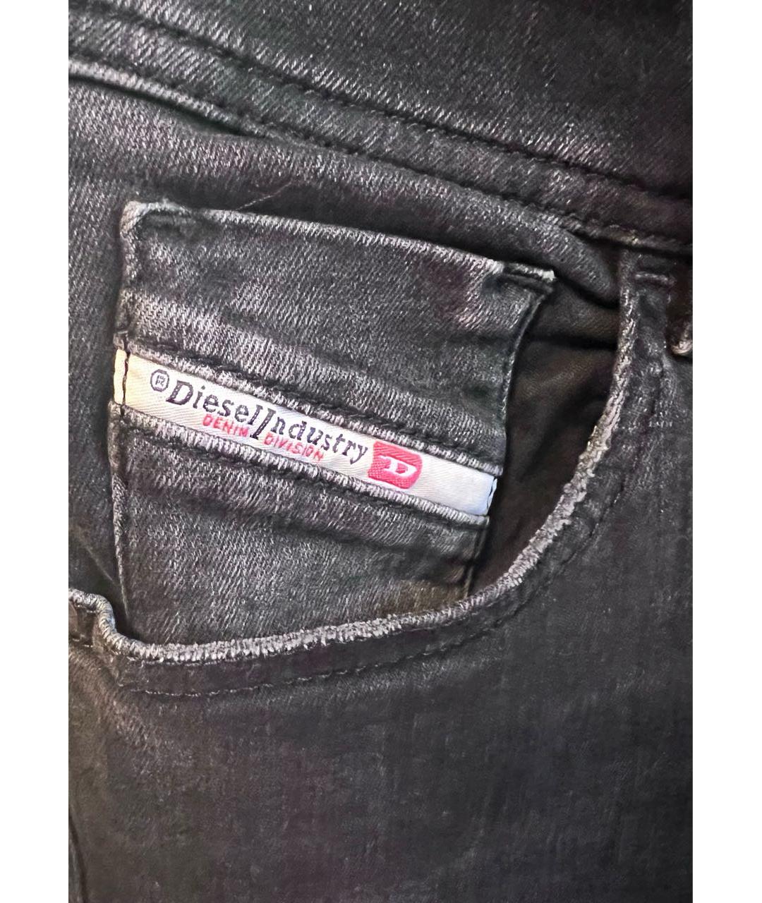 DIESEL Серые хлопко-эластановые джинсы слим, фото 6
