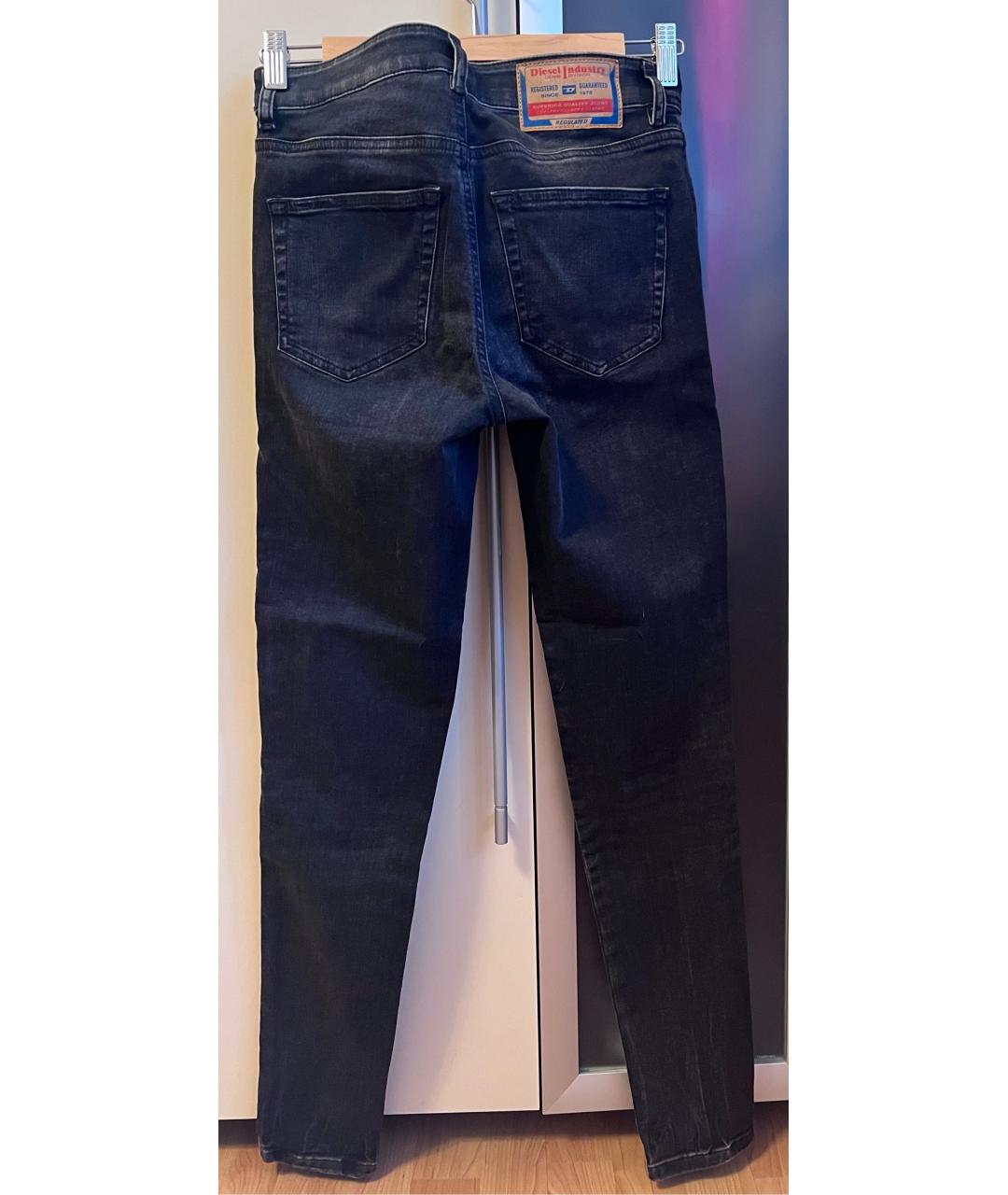DIESEL Серые хлопко-эластановые джинсы слим, фото 3
