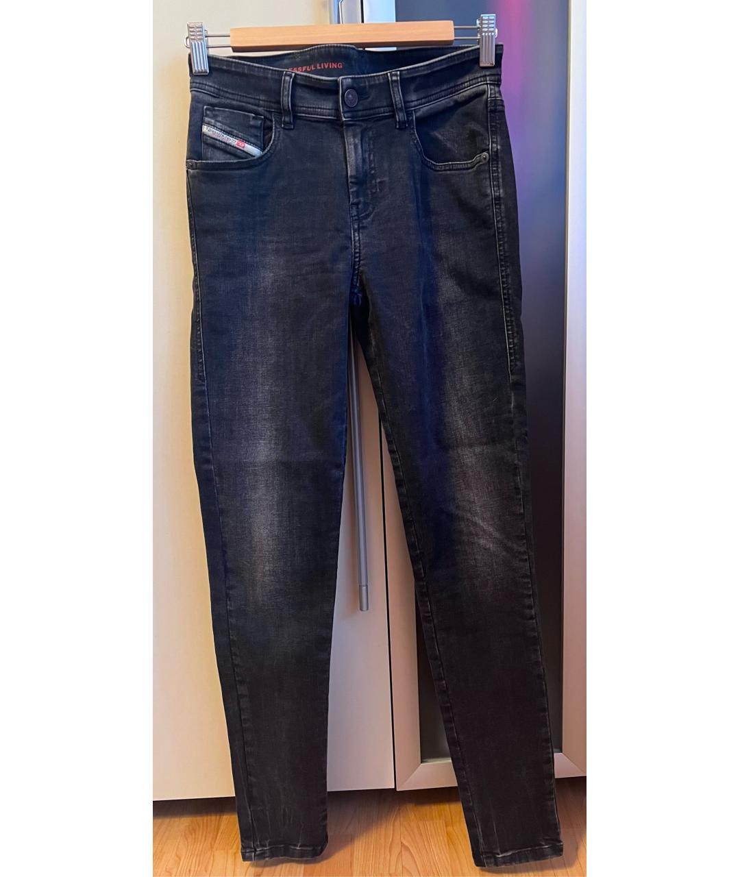 DIESEL Серые хлопко-эластановые джинсы слим, фото 7