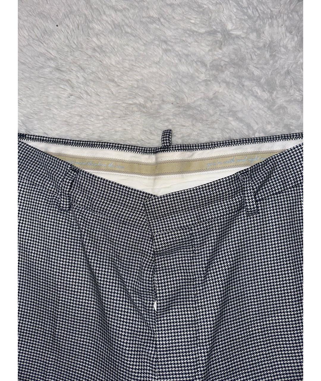 DSQUARED2 Мульти хлопковые прямые брюки, фото 3