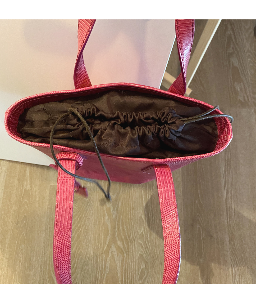 MAX MARA Розовая кожаная сумка тоут, фото 3