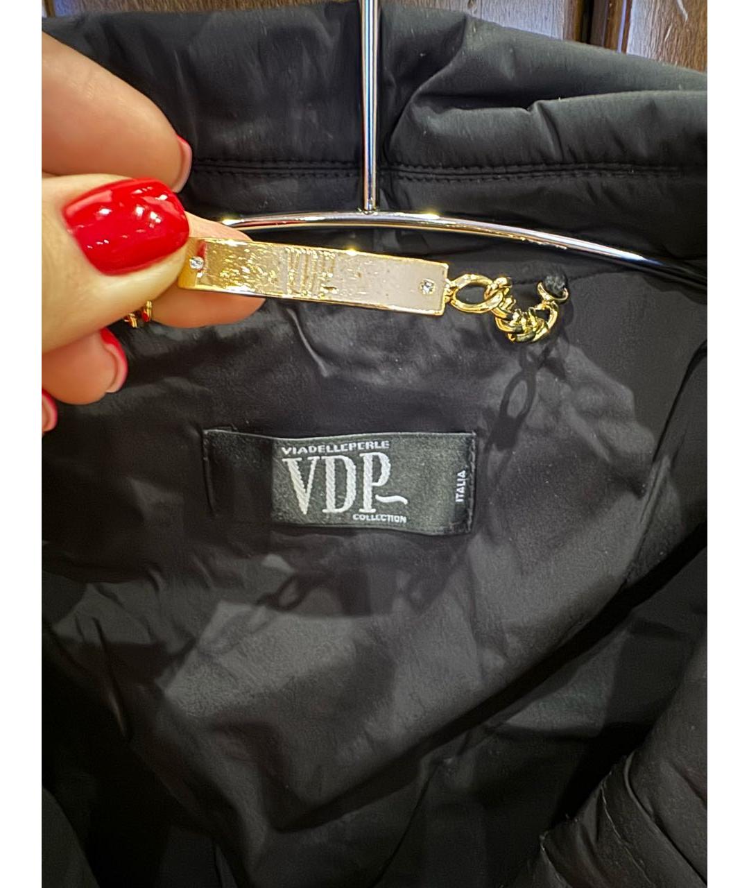 VDP Черная полиэстеровая куртка, фото 4