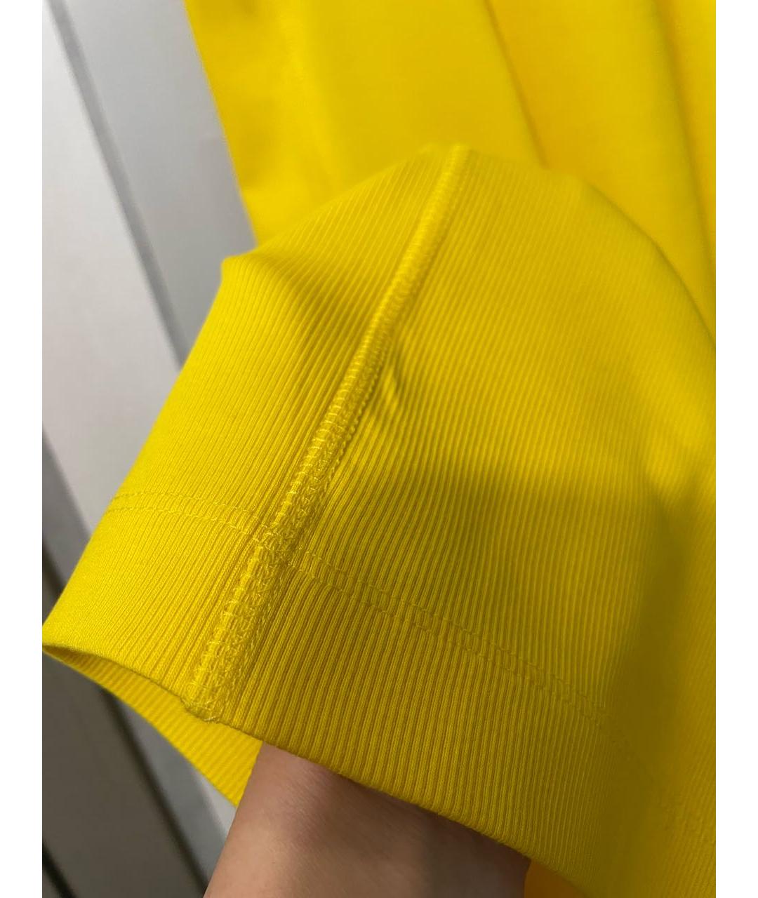 COS Желтое хлопко-эластановое повседневное платье, фото 5