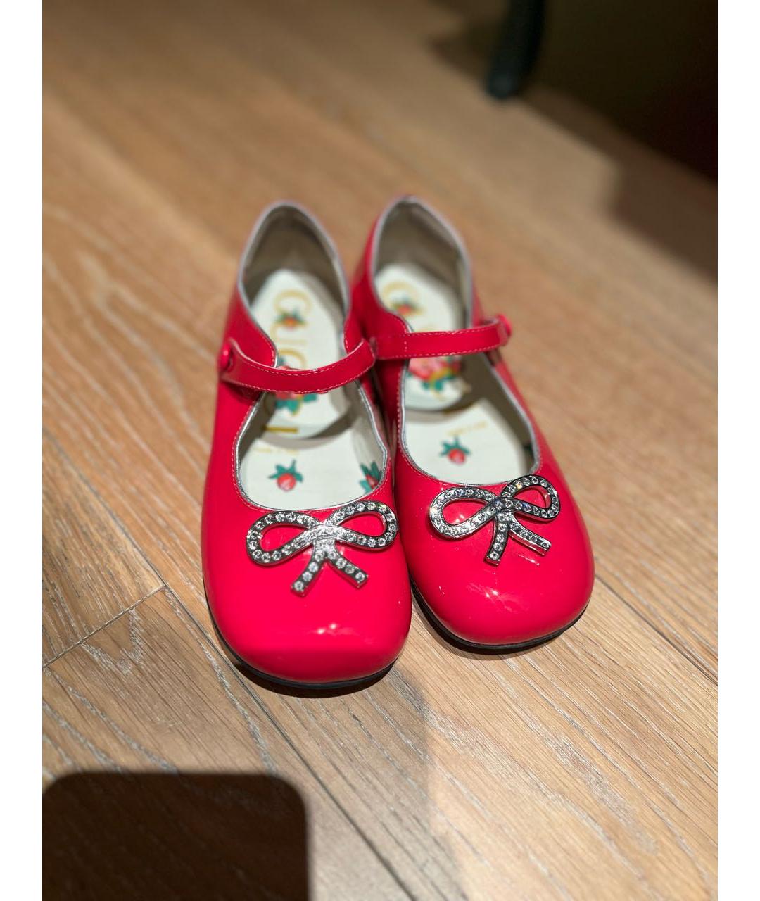 GUCCI KIDS Розовые туфли из лакированной кожи, фото 3