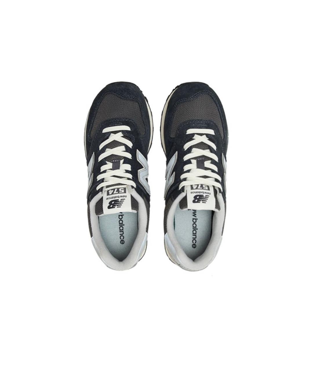 NEW BALANCE Черные замшевые низкие кроссовки / кеды, фото 3