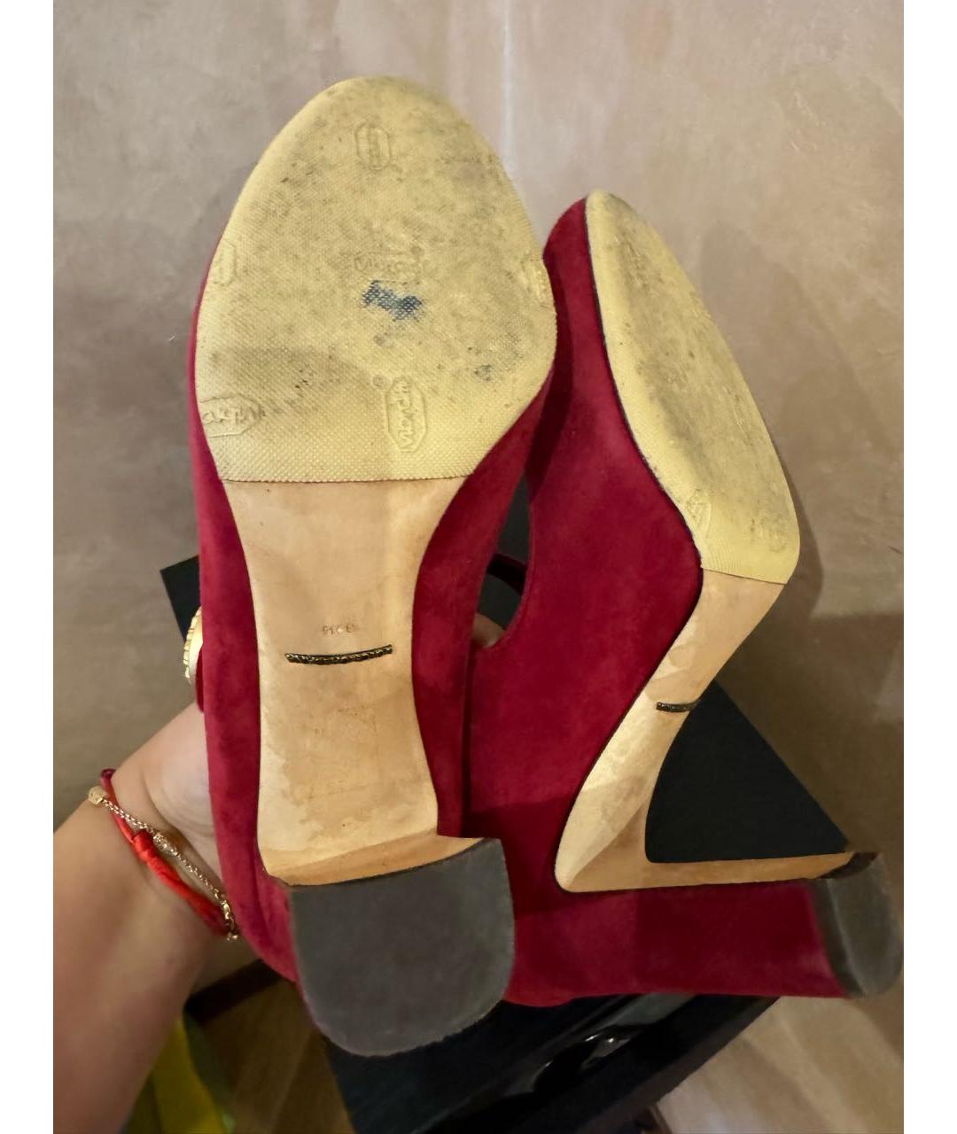 DOLCE&GABBANA Бордовые замшевые туфли, фото 6