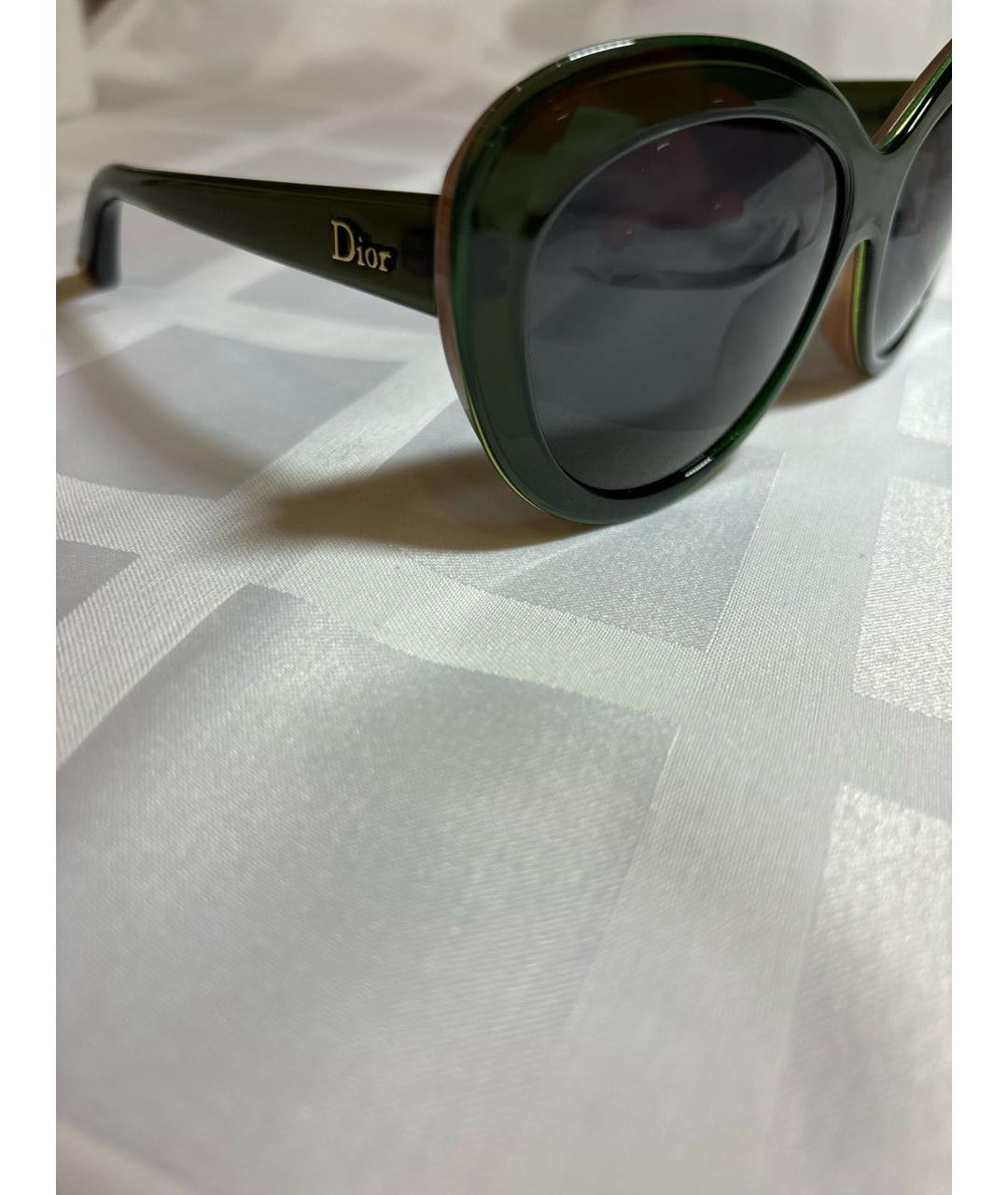 CHRISTIAN DIOR PRE-OWNED Зеленые пластиковые солнцезащитные очки, фото 3