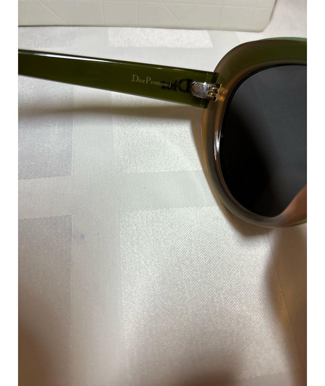 CHRISTIAN DIOR PRE-OWNED Зеленые пластиковые солнцезащитные очки, фото 6
