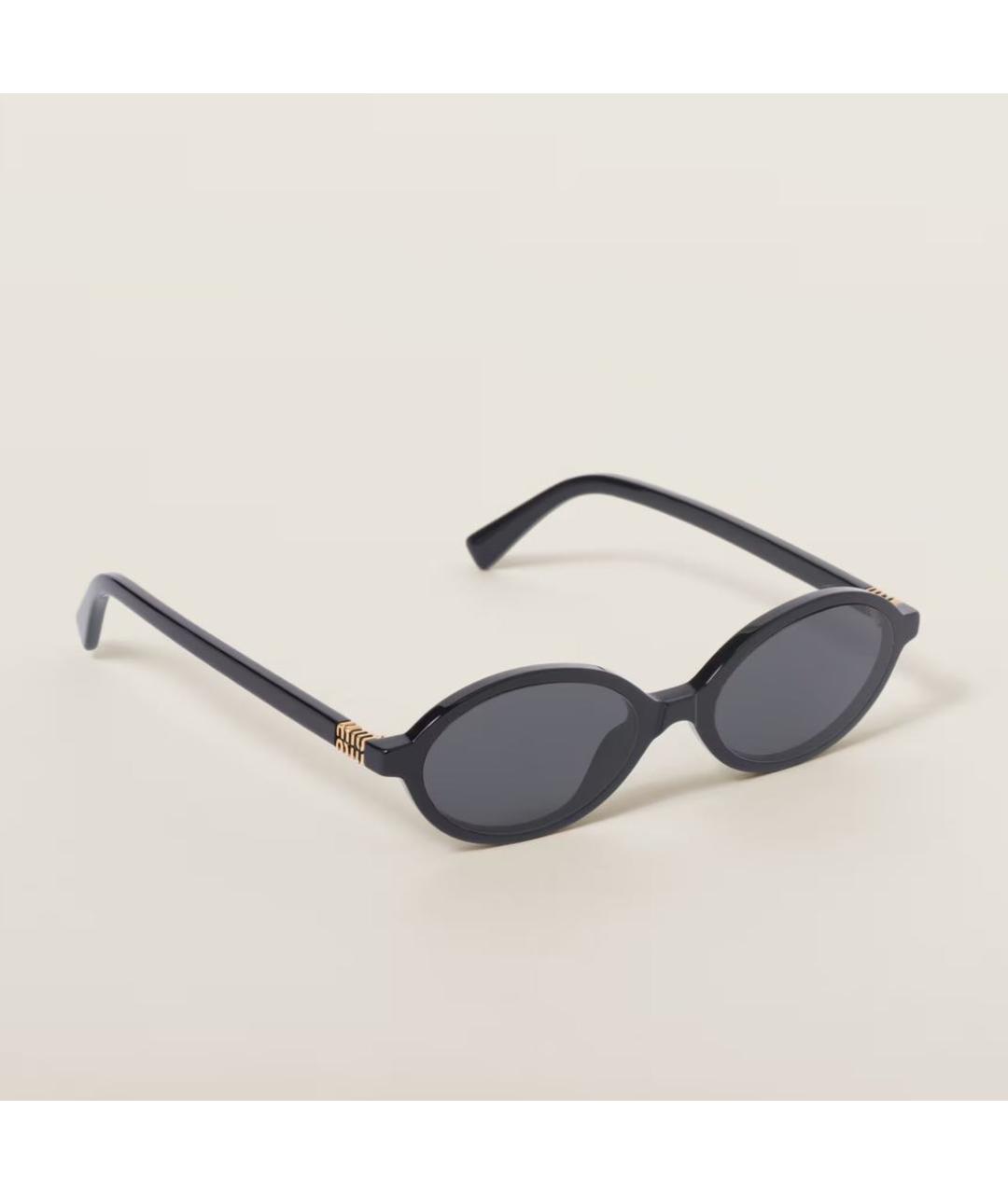 MIU MIU Черные пластиковые солнцезащитные очки, фото 5