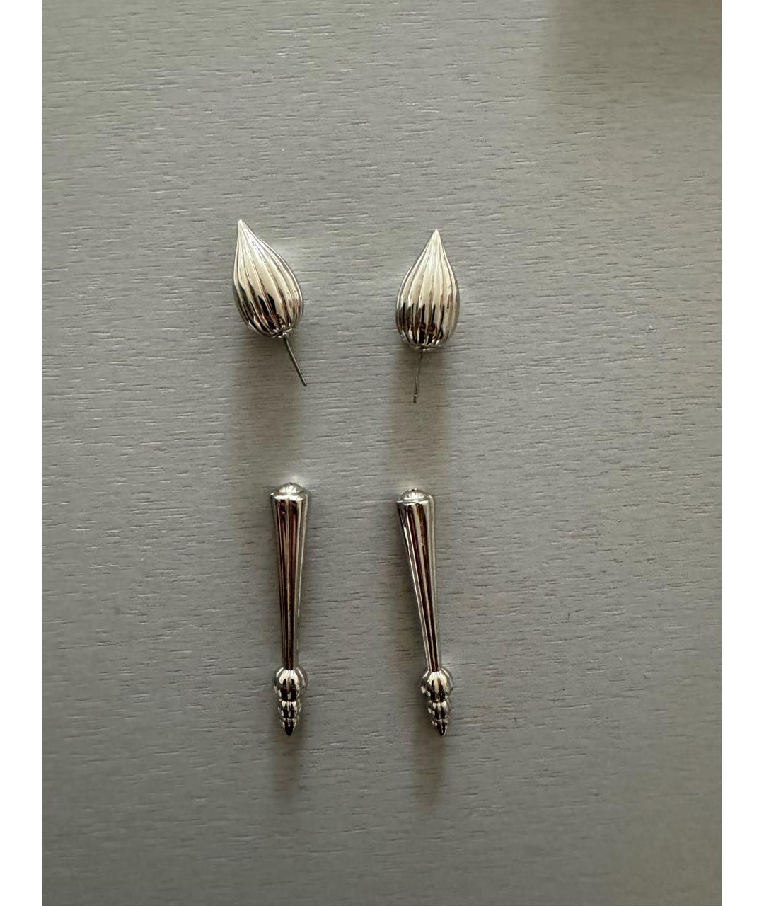BALENCIAGA Серебряные латунные серьги, фото 2