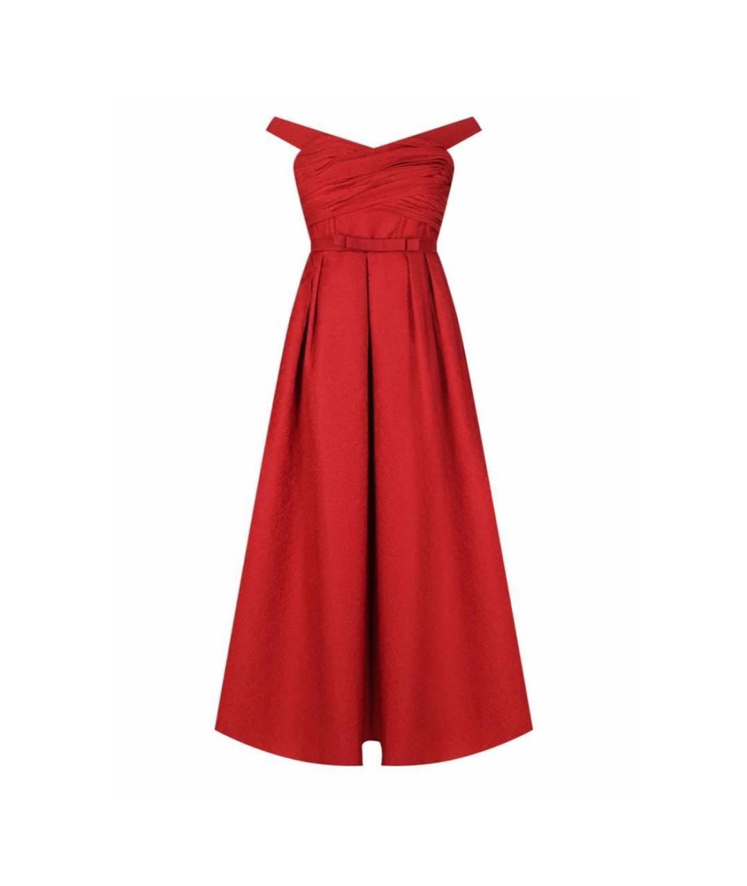SELF-PORTRAIT Бордовое синтетическое вечернее платье, фото 1