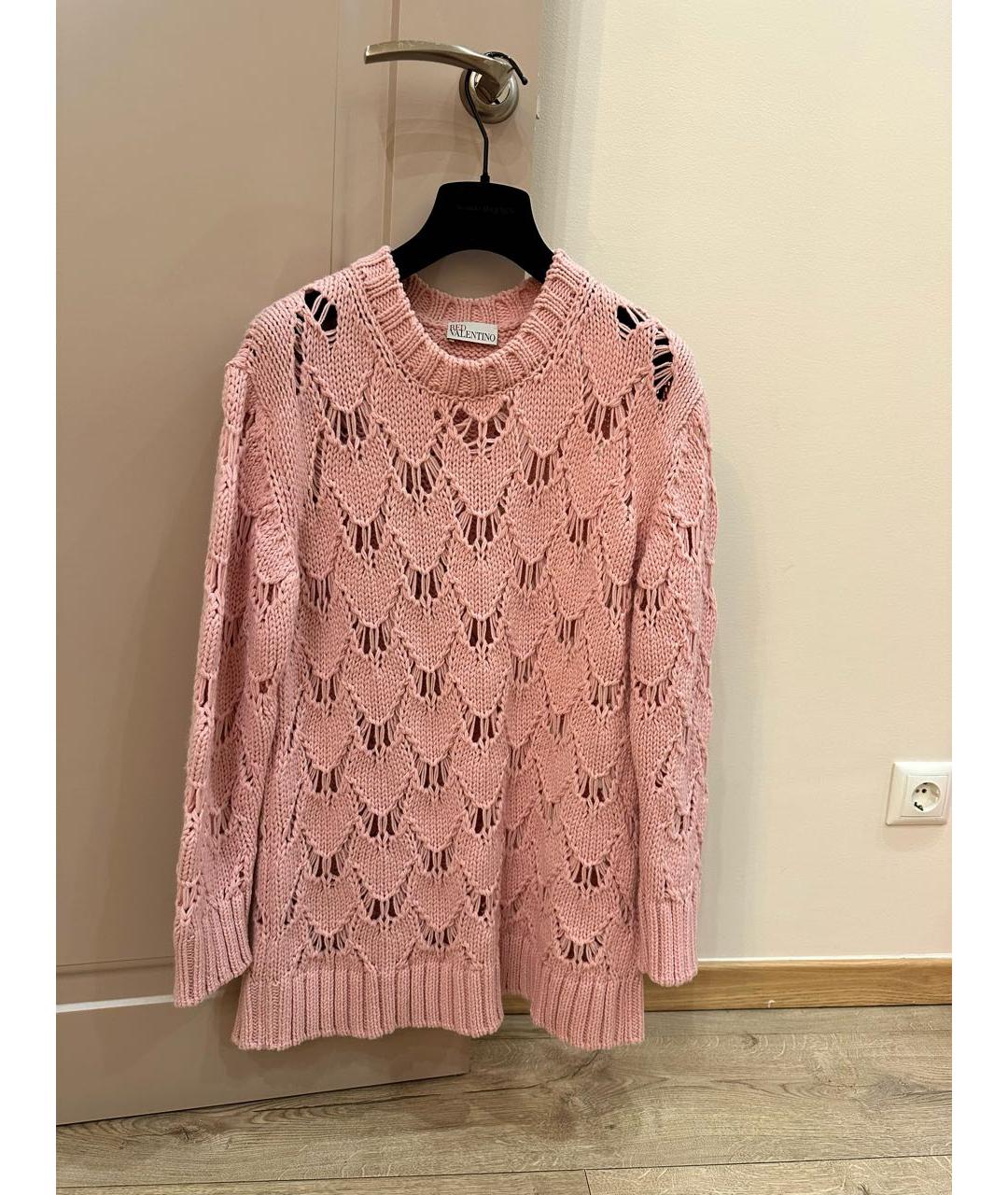 RED VALENTINO Розовый шерстяной джемпер / свитер, фото 3