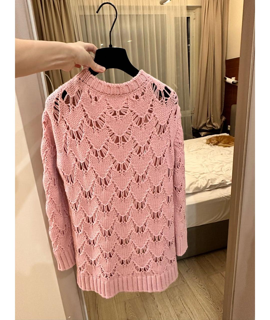 RED VALENTINO Розовый шерстяной джемпер / свитер, фото 5