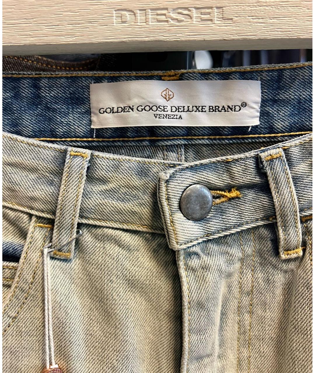 GOLDEN GOOSE DELUXE BRAND Голубые прямые джинсы, фото 3