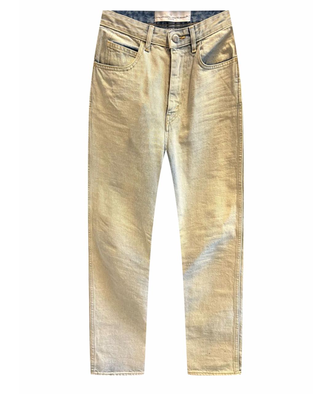 GOLDEN GOOSE DELUXE BRAND Голубые прямые джинсы, фото 1