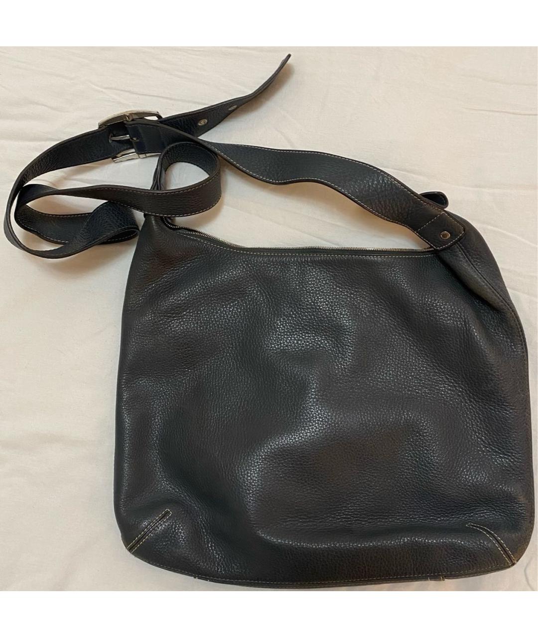 LONGCHAMP Серая кожаная сумка через плечо, фото 2