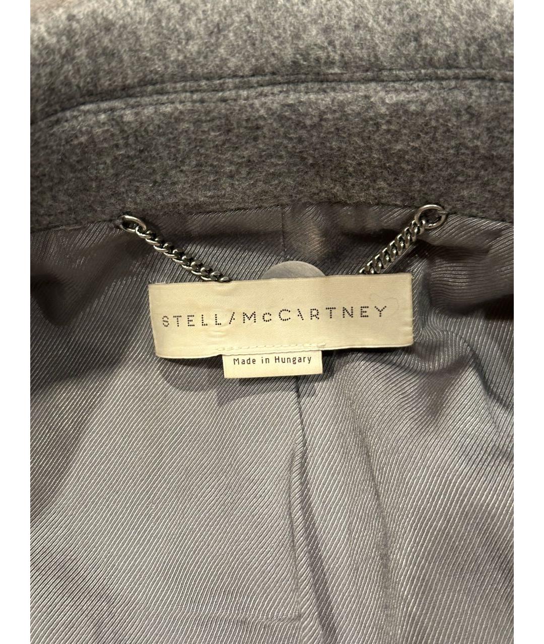 STELLA MCCARTNEY Серое шерстяное пальто, фото 4