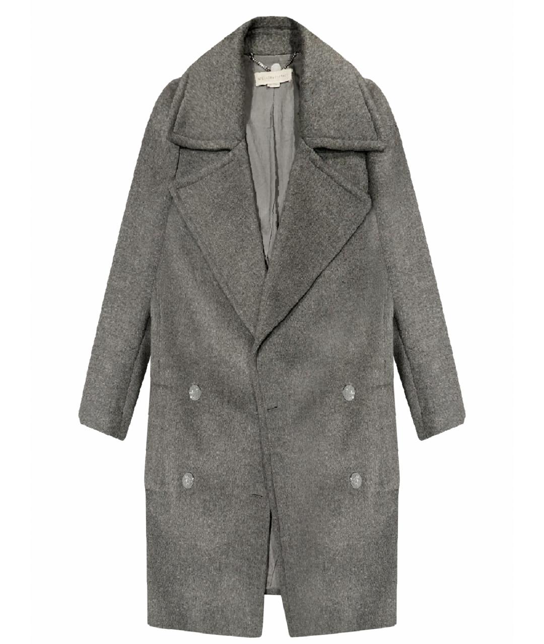 STELLA MCCARTNEY Серое шерстяное пальто, фото 1