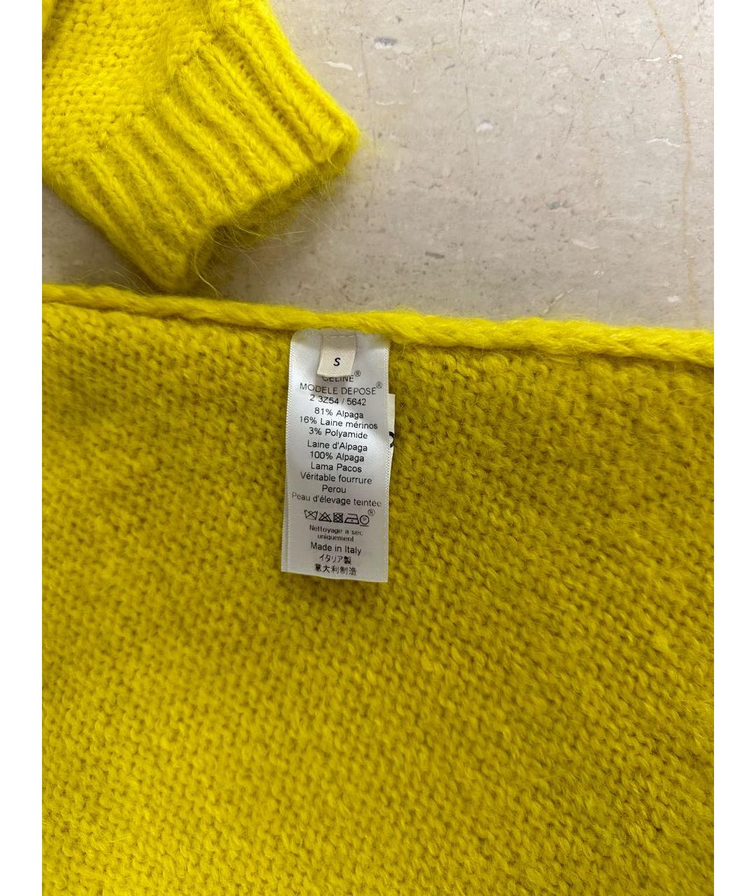 CELINE PRE-OWNED Желтый джемпер / свитер, фото 6