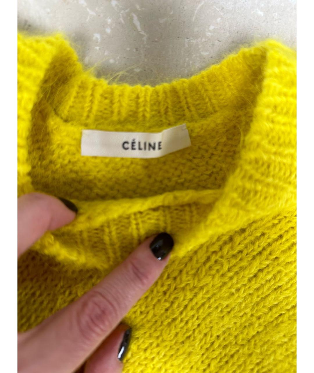 CELINE PRE-OWNED Желтый джемпер / свитер, фото 5