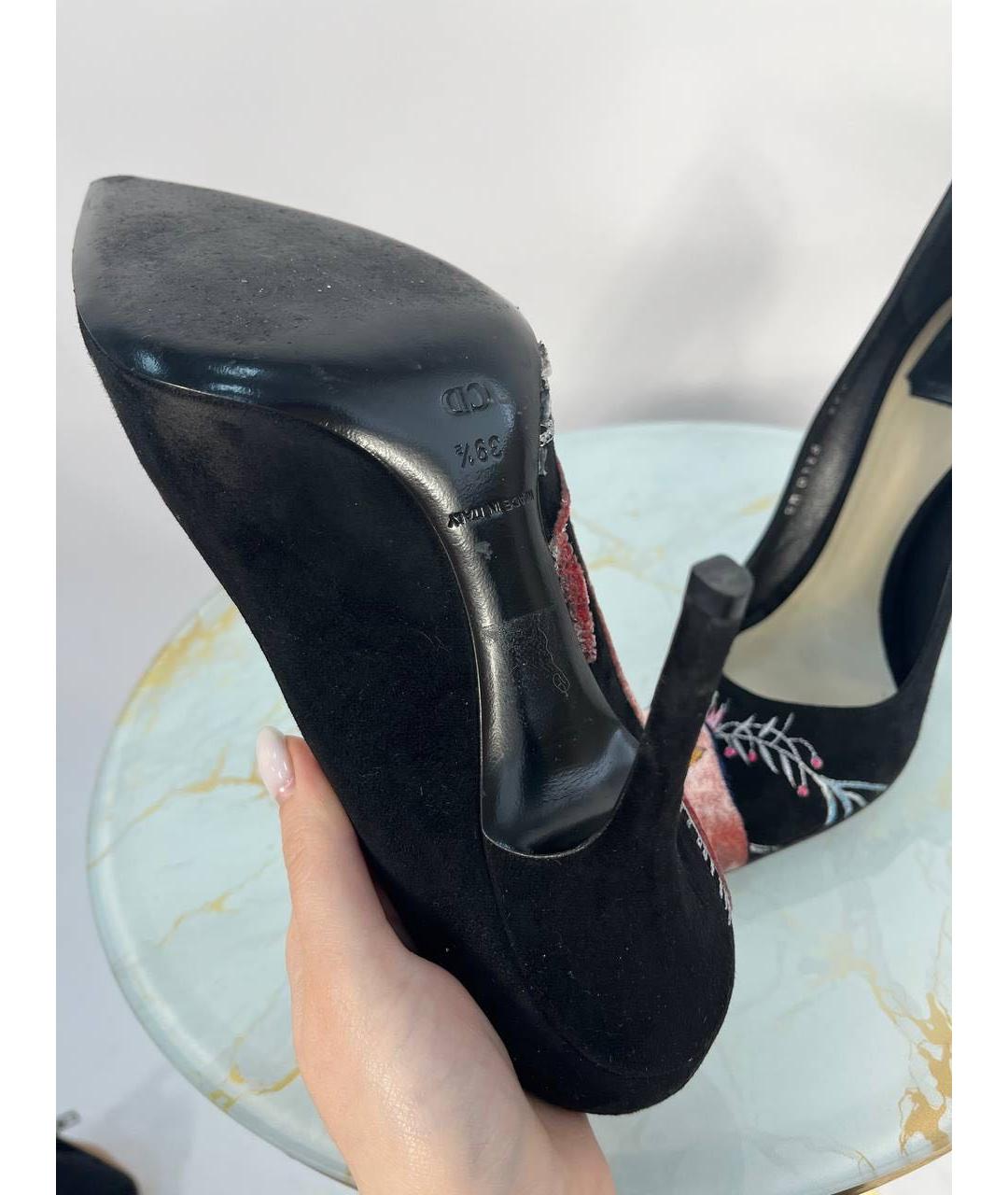 CHRISTIAN DIOR Мульти замшевые туфли, фото 8