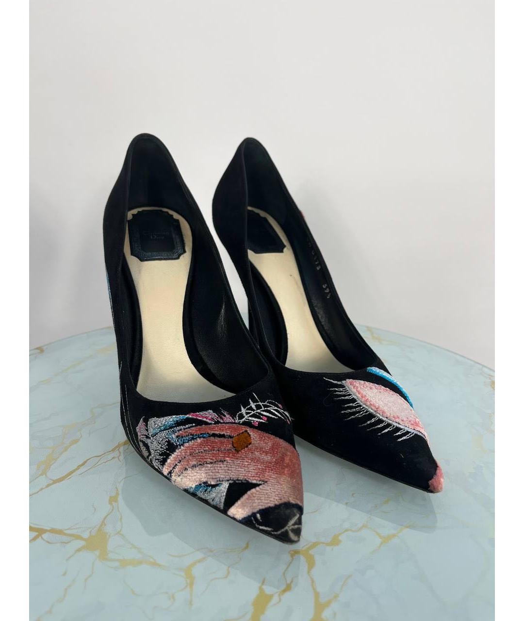 CHRISTIAN DIOR Мульти замшевые туфли, фото 6